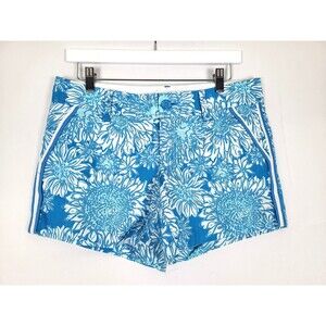 Lilly Pulitzer The Callahan Short Blue Sunflower Size 6 Tropical Beach